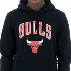 Sweat à capuche homme New Era NBA Chicago Bulls Noir