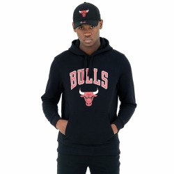 Sweat à capuche homme New Era NBA Chicago Bulls Noir