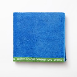 Serviette de plage Benetton  BE NO VELOUR Bleu 90 x 160 cm