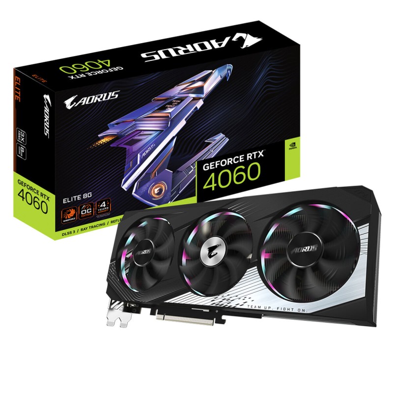 Carte Graphique Gigabyte GV-N4060AORUS E-8GD 8 GB GDDR6 Geforce RTX 4060