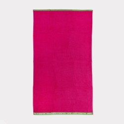 Serviette de plage Benetton  BE NO VELOUR 90 x 160 cm Fuchsia 100 % coton