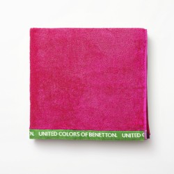 Serviette de plage Benetton  BE NO VELOUR 90 x 160 cm Fuchsia 100 % coton