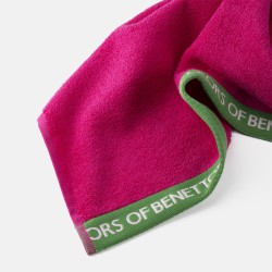 Serviette de plage Benetton  BE NO VELOUR 90 x 160 cm Fuchsia 100 % coton