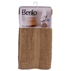 Serviette de toilette 90 x 150 cm Camel (3 Unités)