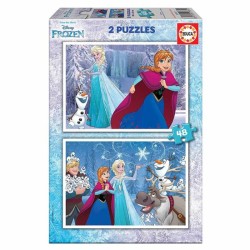 Set de 2 Puzzles   Frozen Believe         48 Pièces 28 x 20 cm  