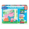 Set de 4 Puzzles   Peppa Pig Cosy corner         16 x 16 cm  