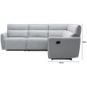 Canapé d'angle dont 2 places relax manuel - Tissu gris clair - L 269 x P 269 x H 99 cm - LANDON