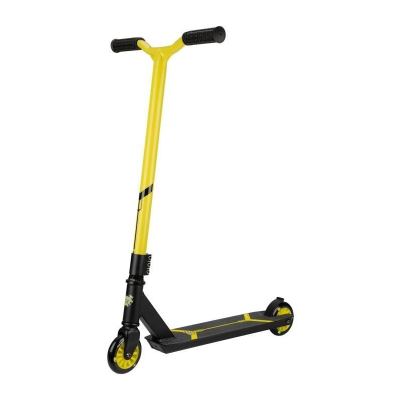 Trottinette freestyle - BLACK DRAGON - Noir/Jaune