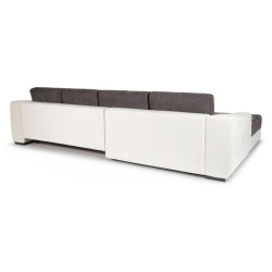 Canapé d'angle convertible gauche 4 places - Tissu beige - L 314 x P 203 x H 67 cm - FLEX