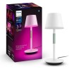 Philips White and Color Ambiance, lampe a poser portable Hue Belle, compatible Bluetooth, blanche