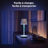 Philips White and Color Ambiance, lampe a poser portable Hue Belle, compatible Bluetooth, blanche