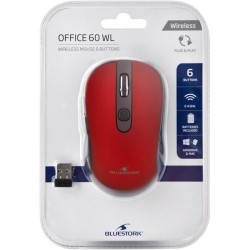 Souris Sans Fil - 2,4 GHz - bouttons - Rouge