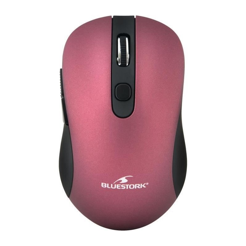 BLUESTORK Souris Sans fil - 2,4 Ghz - 6 boutons - Prune métallique