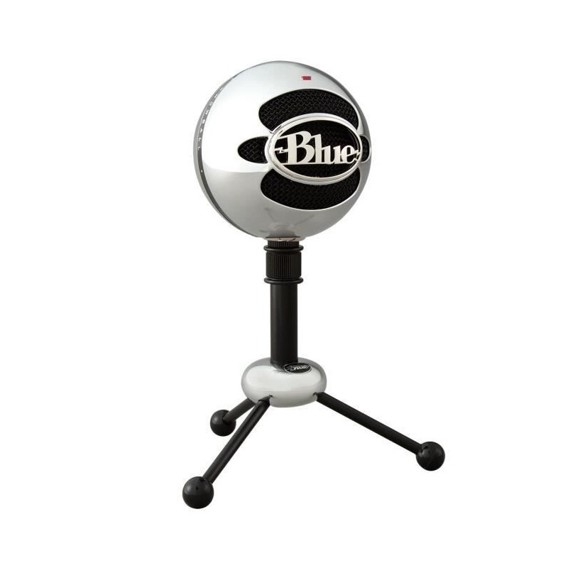 Microphone USB Blue Snowball pour Enregistrement, Streaming, Podcast, Gaming sur PC et Mac - Aluminium