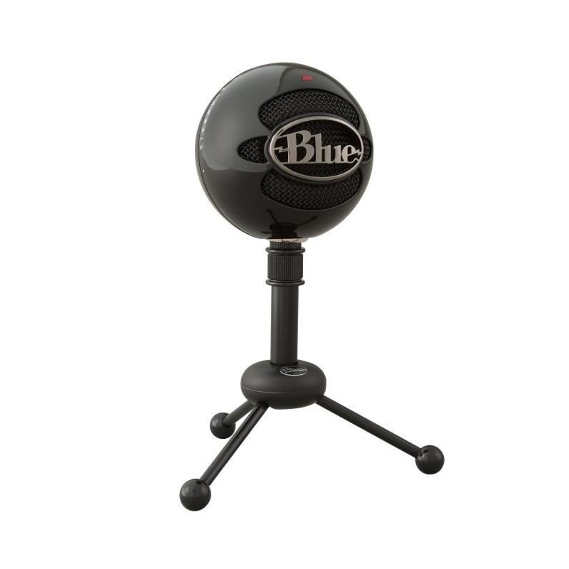 Microphone USB Blue Snowball pour Enregistrement, Streaming, Podcast, Gaming sur PC et Mac - Noir