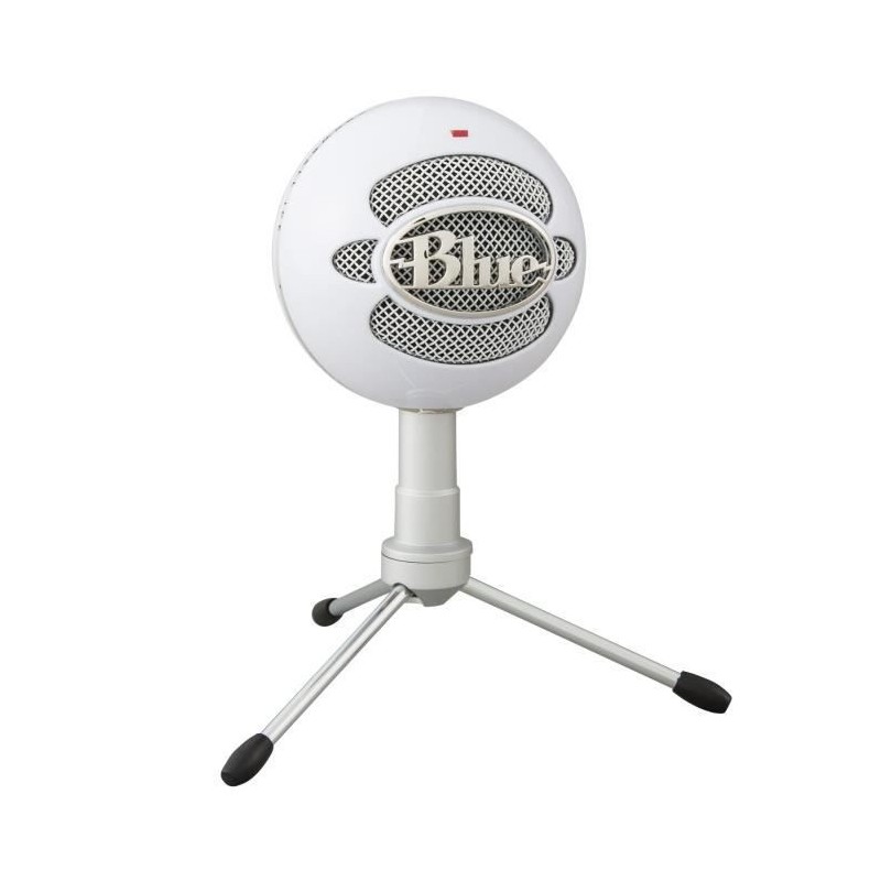 Microphone USB Blue Snowball iCE Plug 'n Play pour Enregistrement, Streaming, Podcast, Gaming sur PC et Mac - Blanc