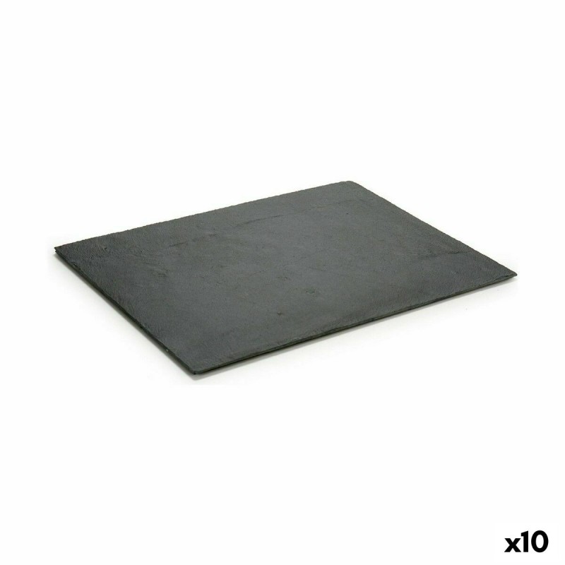 Plateau apéritif Noir Ardoise 40 x 0,5 x 30 cm (10 Unités)