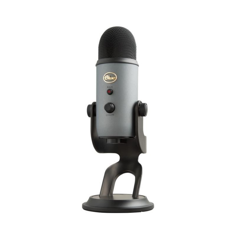 Microphone USB Blue Yeti pour Enregistrement, Streaming, Gaming, Podcast sur PC ou Mac - Gris