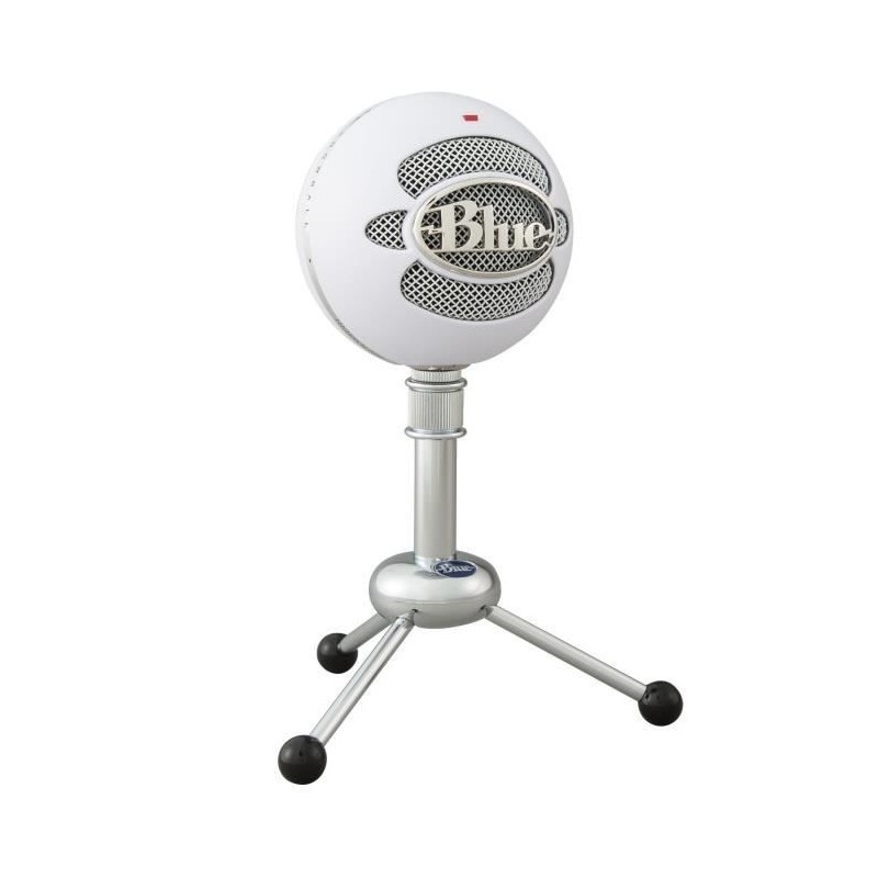 Microphone USB Blue Snowball pour Enregistrement, Streaming, Podcast, Gaming sur PC et Mac - Blanc