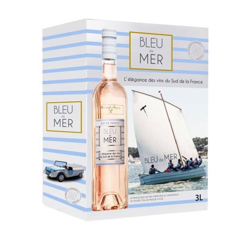 BIB 3L Bernard Magrez Bleu de Mer IGP Pays d'Oc - Vin rosé du Languedoc-Roussillon