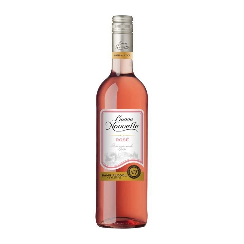 Bonne Nouvelle - Classique - Rosé - Boisson a Base de Raisin - Sans Alcool