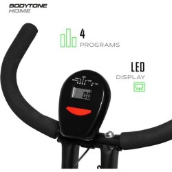 BODYTONE Vélo d'appartement DUX ultra-pliable avec 4 kg de masse d'inertie. Écran LCD avec 6 fonctions