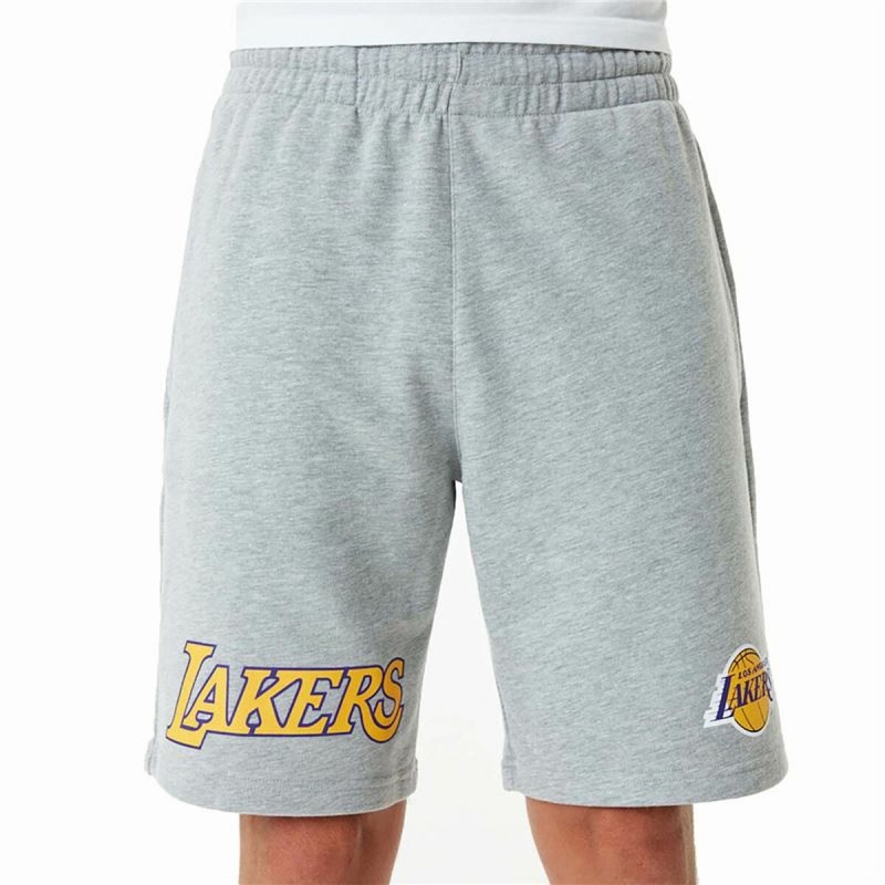 Short de Sport New Era LA Lakers Gris Homme