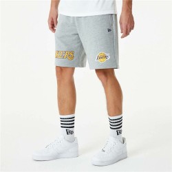 Short de Sport New Era LA Lakers Gris Homme