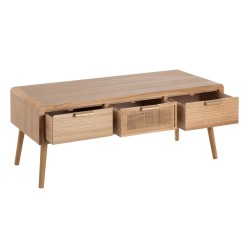 Meubles de télévision HONEY Naturel Bois de paulownia Bois MDF 110 x 50 x 45 cm