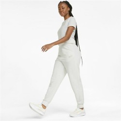 Pantalon de sport long Puma Embroidery High Montagne Blanc Femme