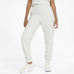 Pantalon de sport long Puma Embroidery High Montagne Blanc Femme