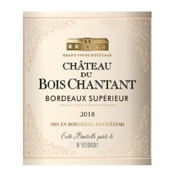 Château du bois chantant 2018 Bordeaux Supérieur - Vin rouge de Bord