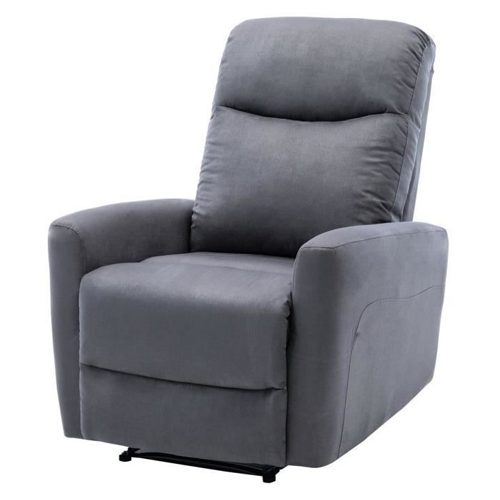 Fauteuil relax électrique - JESS - Tissu gris - 82x97x98cm