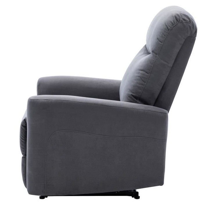 Fauteuil relax électrique - JESS - Tissu gris - 82x97x98cm