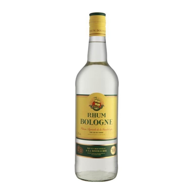 Rhum Bologne - Rhum agricole blanc - Guadeloupe - 50%vol - 100cl