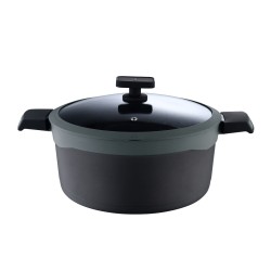 Casserole avec Couvercle Masterpro  GASTRO REECO MP Noir Aluminium