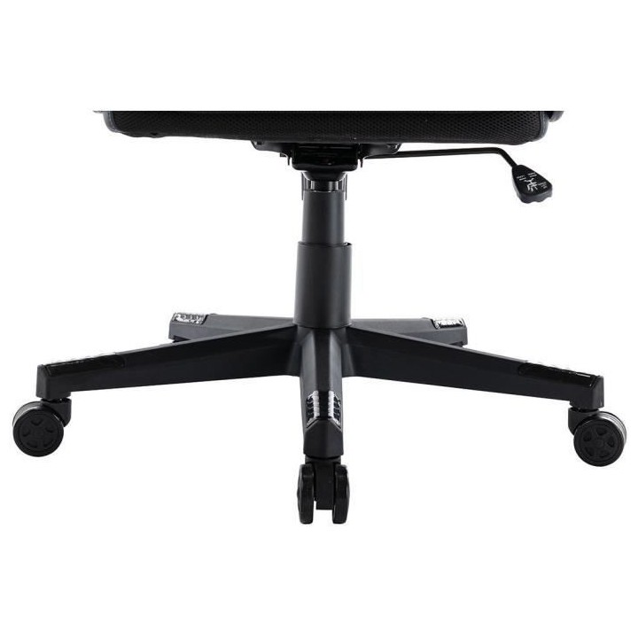 RACING Chaise gaming de bureau a roulette - Simili noir et bleu clair