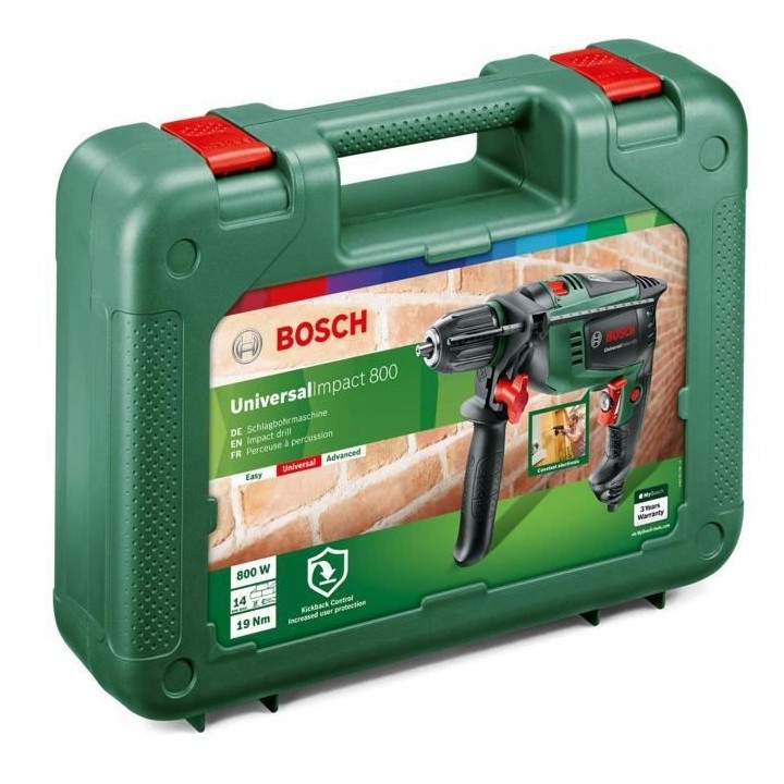 Perceuse a percussion filaire Bosch - UniversalImpact 800 (800W, béto