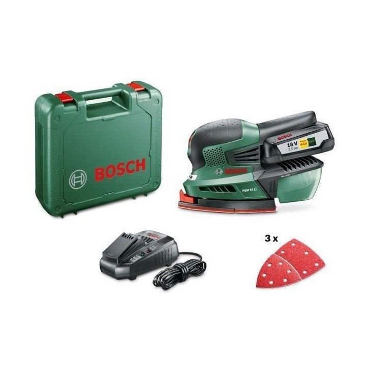 Ponceuse multifonctions sans fil Bosch - PSM 18 LI (livrée dans un co
