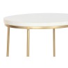 Table d'appoint DKD Home Decor Blanc Doré Marbre Fer 31 x 31 x 55 cm