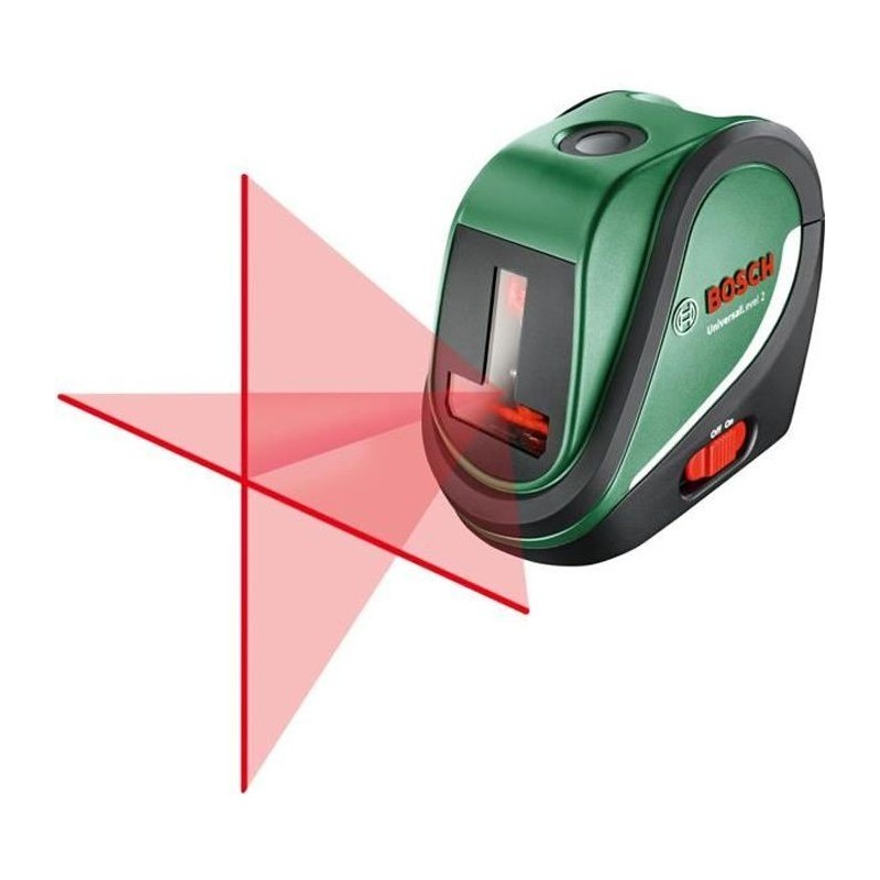 Laser lignes Bosch - UniversalLevel 2 (Livré avec piles et poche, portée 10m, mise a niveau auto)