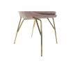 Chaise de Salle à Manger DKD Home Decor Rose Doré Métal Plastique 60 x 60 x 85 cm