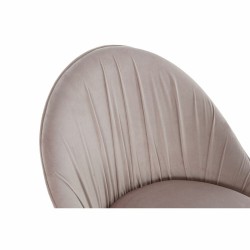 Chaise de Salle à Manger DKD Home Decor Rose Doré Métal Plastique 60 x 60 x 85 cm