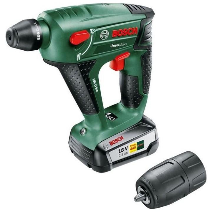 Perforateur sans fil Bosch – Uneo Maxx (1 batterie 18V / 2,5 Ah,char