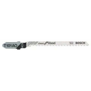 5 lames de scie sauteuse 83 mm HCS T101AO pour le bois - BOSCH - 26086