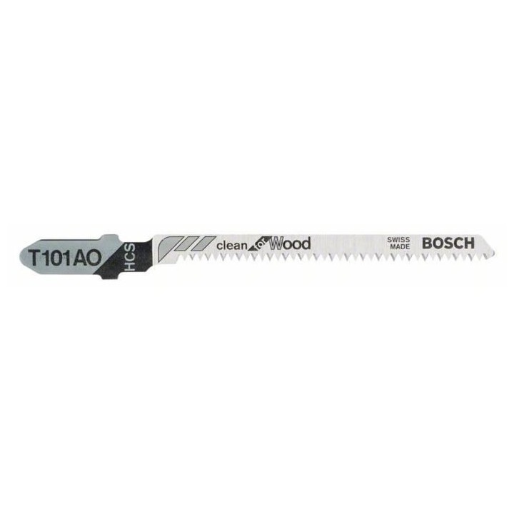 5 lames de scie sauteuse 83 mm HCS T101AO pour le bois - BOSCH - 26086