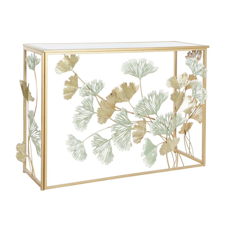 Console DKD Home Decor 108 x 36 x 80 cm Miroir Doré Métal Vert