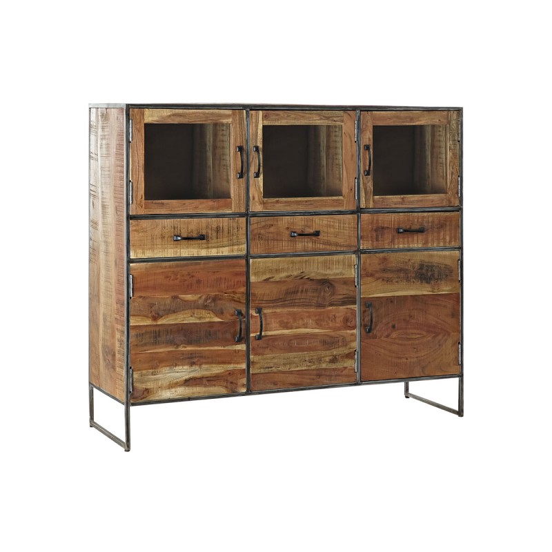 Présentoir DKD Home Decor Métal Verre Acacia Bois Recyclé 135 x 40 x 120 cm