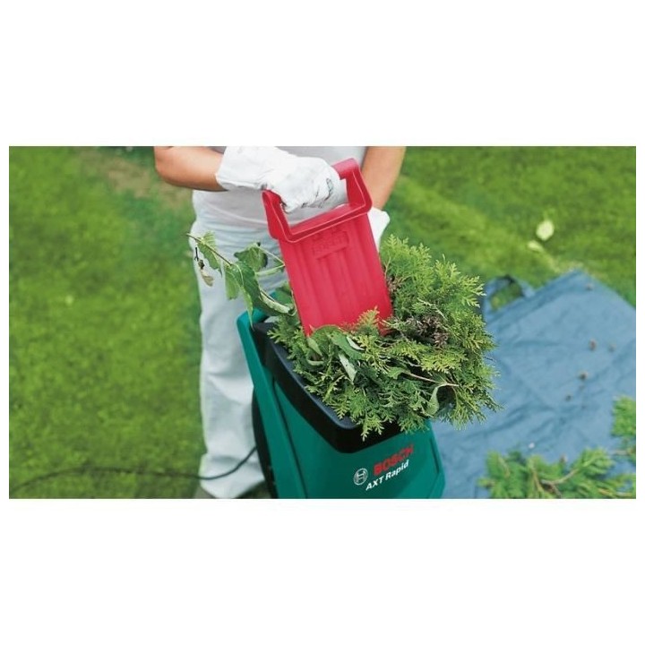 Broyeur de végétaux Bosch - AXT 25 TC (2500W, poussoir pour déchets