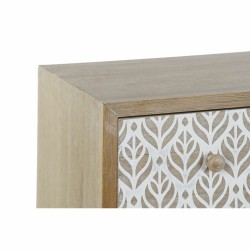 Caisson à Tiroirs DKD Home Decor Blanc Naturel Bois de paulownia Feuille d'une plante 55 x 40 x 99 cm